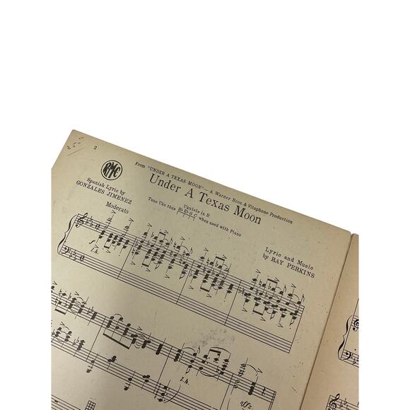 Under a Texas Moon Sheet Music 1929 Frank Fay Ray Perkins - Picture 3 of 5